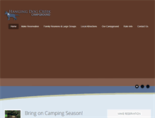 Tablet Screenshot of hangingdogcreekcampground.com